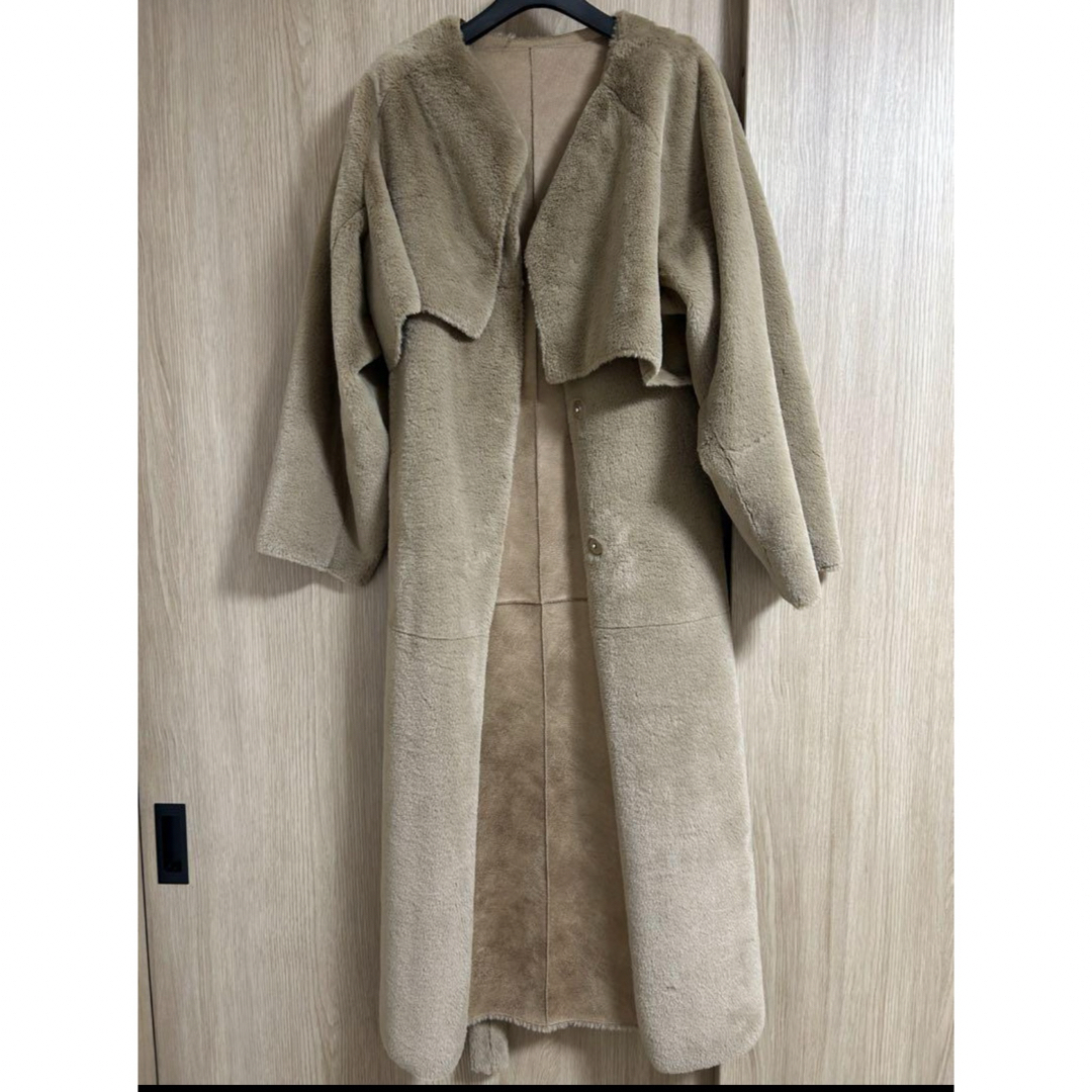 Ameri VINTAGE(アメリヴィンテージ)のAmeri  MANY WAY USEFUL BOA COAT ロングコート レディースのジャケット/アウター(ロングコート)の商品写真