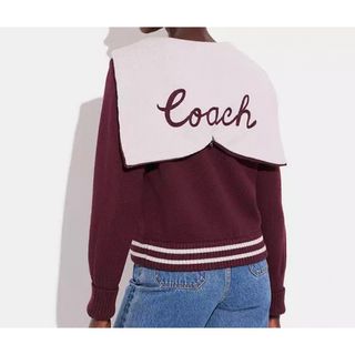 コーチ(COACH)の新品　coach チア ジップ アップ カーディガン(カーディガン)