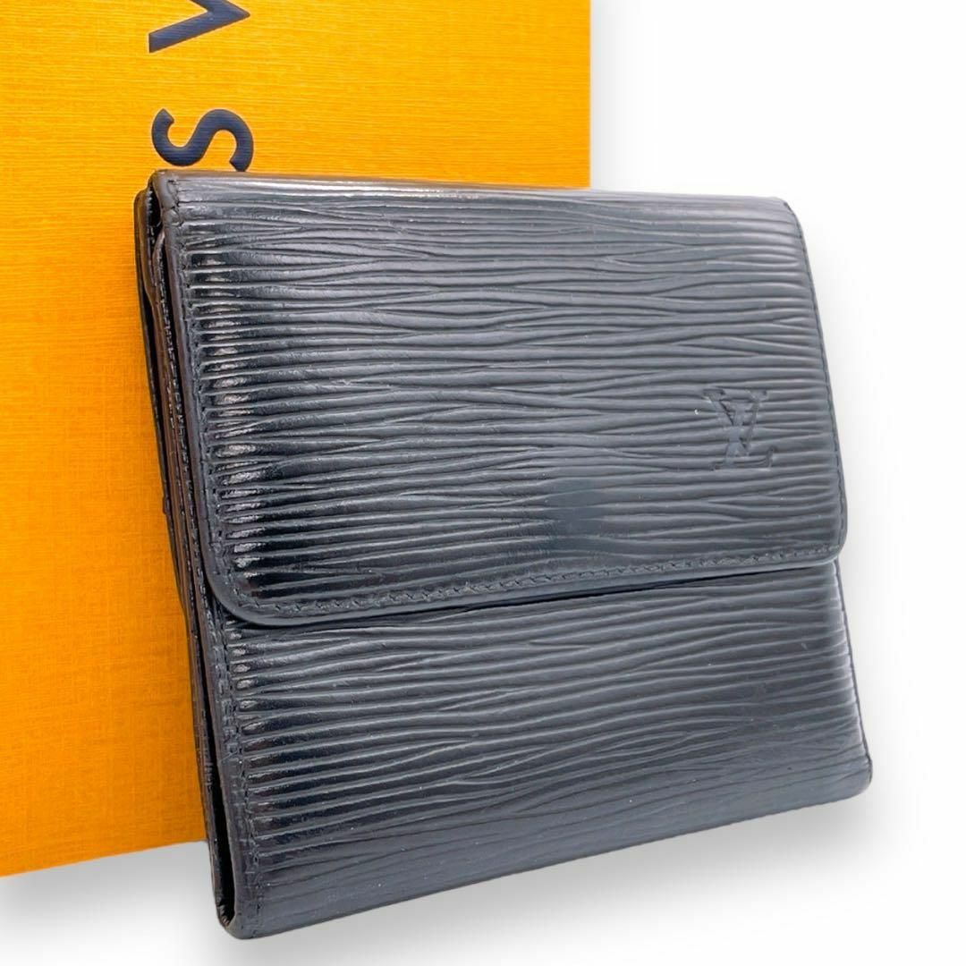 LOUIS VUITTON(ルイヴィトン)の【1095】ルイヴィトン✨エピ✨カルトクレディWホック✨三つ折り財布✨ブラック レディースのファッション小物(財布)の商品写真