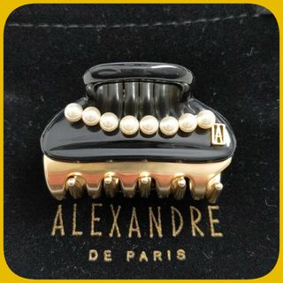 アレクサンドルドゥパリ(Alexandre de Paris)の未使用級 保存袋付 ALEXANDRE DE PARIS ヘアクリップ 黒 S(バレッタ/ヘアクリップ)