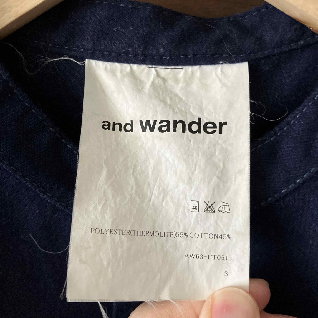 and wander(アンドワンダー)のアンドワンダー　ネルシャツ メンズのトップス(シャツ)の商品写真