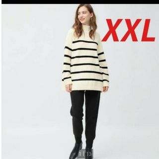 ジーユー(GU)のXXL ブラック　ニットジョガーパンツ　E　新品　ユニクロ　ZARA H&M(カジュアルパンツ)