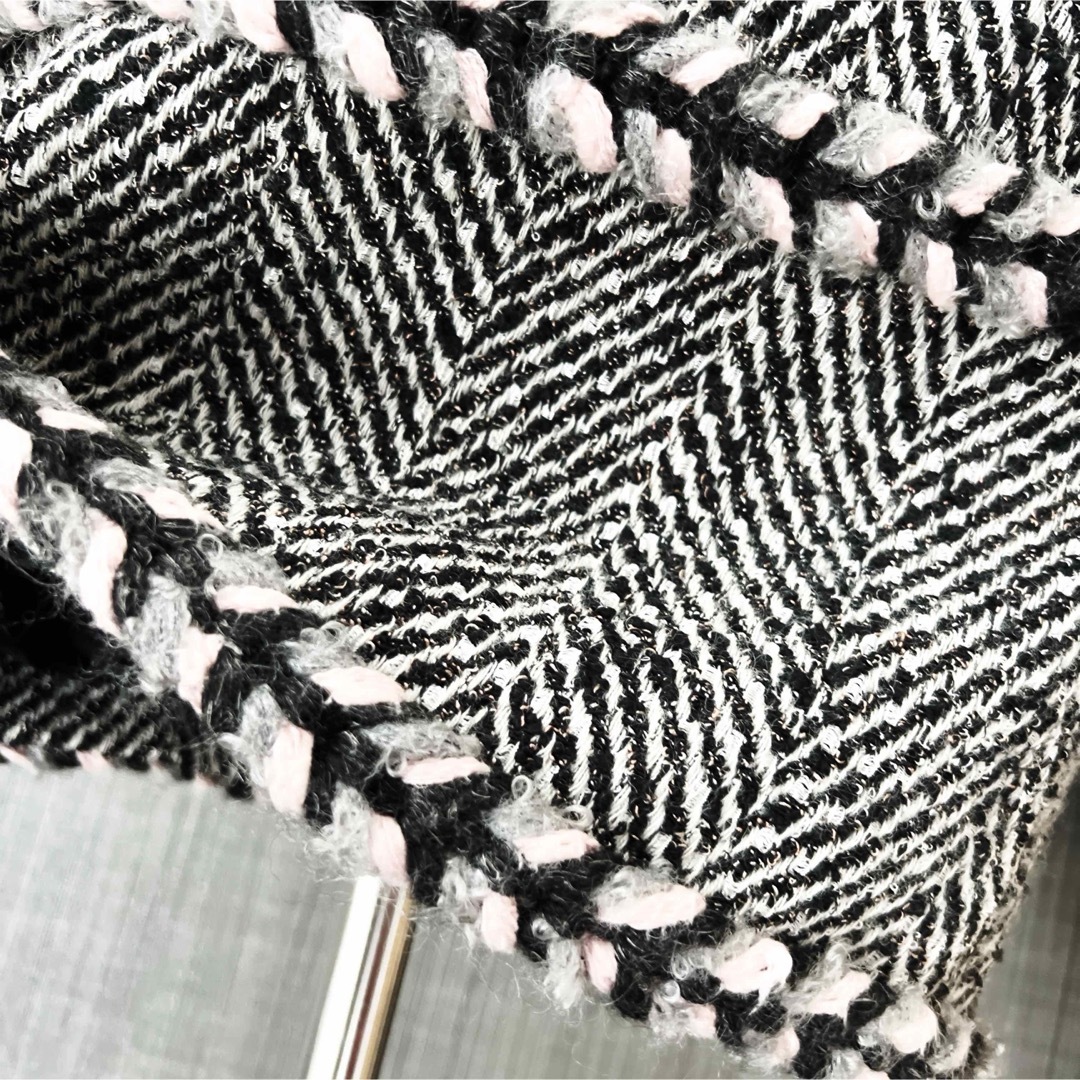 美品 CHANEL シャネル ツイード ブレード トリミング ワンピース ドレス 美品 CHANEL シャネル ツイード ブレード トリミング ワンピース ドレス