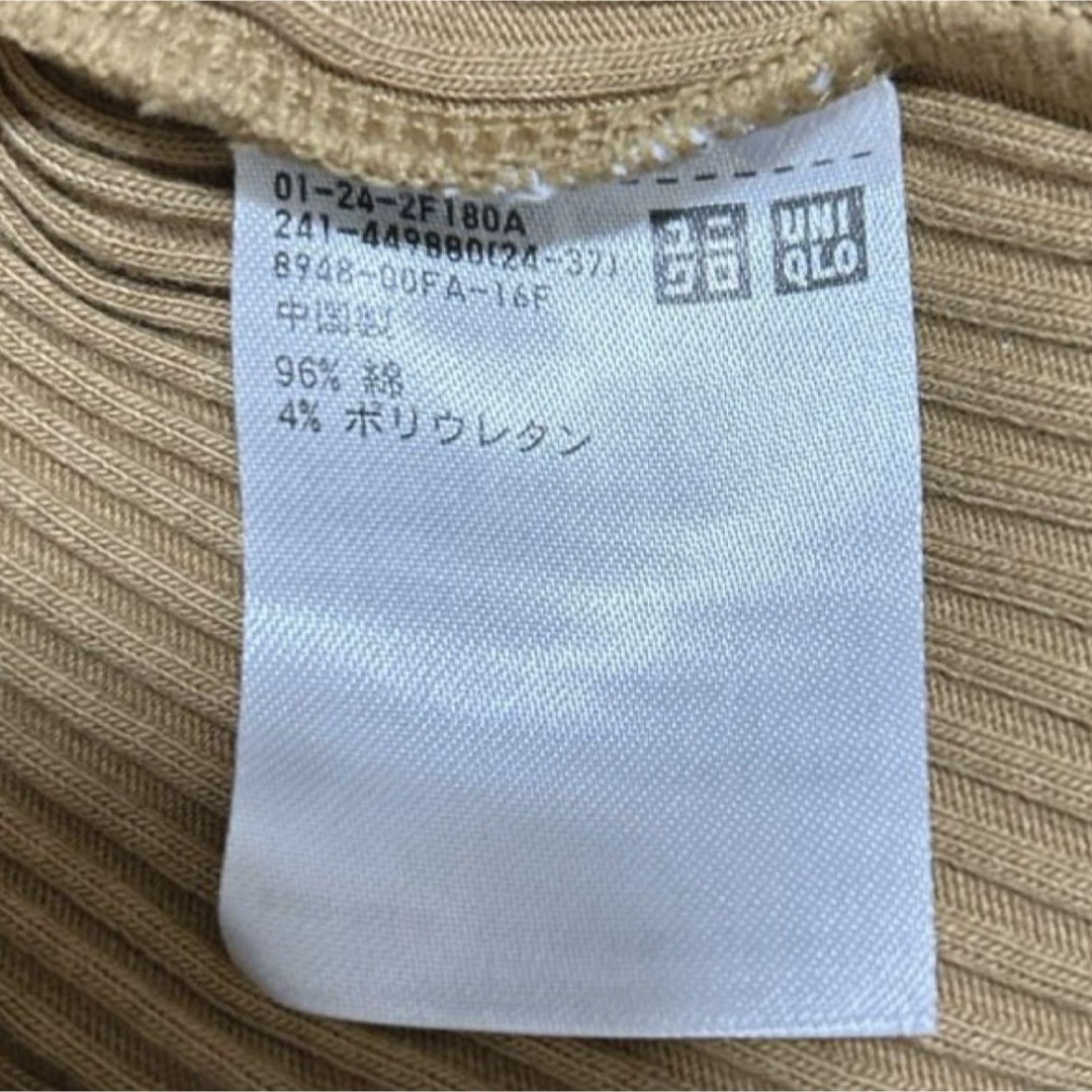 UNIQLO(ユニクロ)のUNIQLO リブハイネックT サイズS 長袖 レディースのトップス(カットソー(長袖/七分))の商品写真