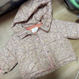 ザラキッズ(ZARA KIDS)のZARA baby 花柄 ダウン(ジャケット/上着)