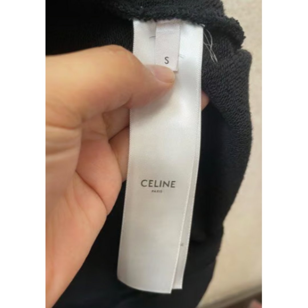 celine(セリーヌ)の美品中古★CELINE バックロゴ ブランドロゴ オーバーサイズ カーディガン メンズのトップス(カーディガン)の商品写真