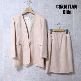 クリスチャンディオール Christian Dior セットアップ パンツスーツ ジャケット パンツ シルク レディース F34 USA2 I38(S相当) ネイビー約5874cmcm股上股下