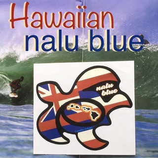 ロキシー(Roxy)のNaluBlue Hawaii ナルブルー限定激レア型抜きタートルステッカー(サーフィン)