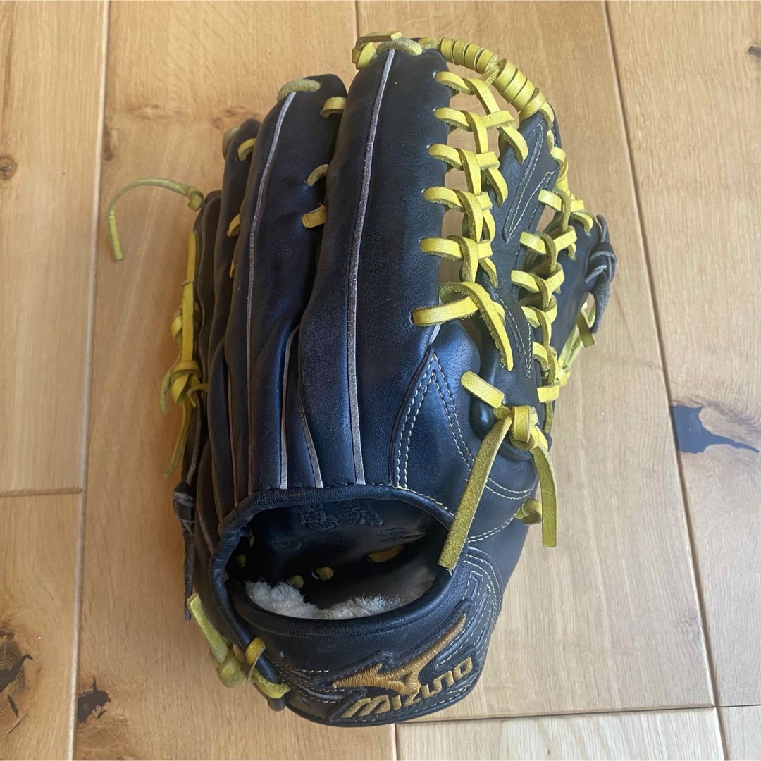 ミズノプロ 硬式オーダーグラブ 外野手用 ブラック×ナチュラルライム ミズノプロ 硬式オーダーグラブ 外野手用 ブラック×ナチュラルライム