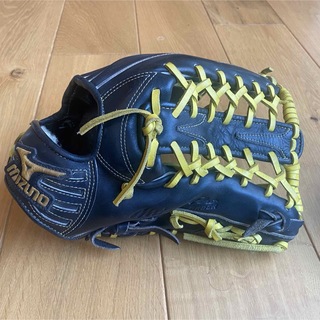 ミズノプロ(Mizuno Pro)のミズノプロ 硬式オーダーグラブ 外野手用 ブラック×ナチュラルライム(グローブ)