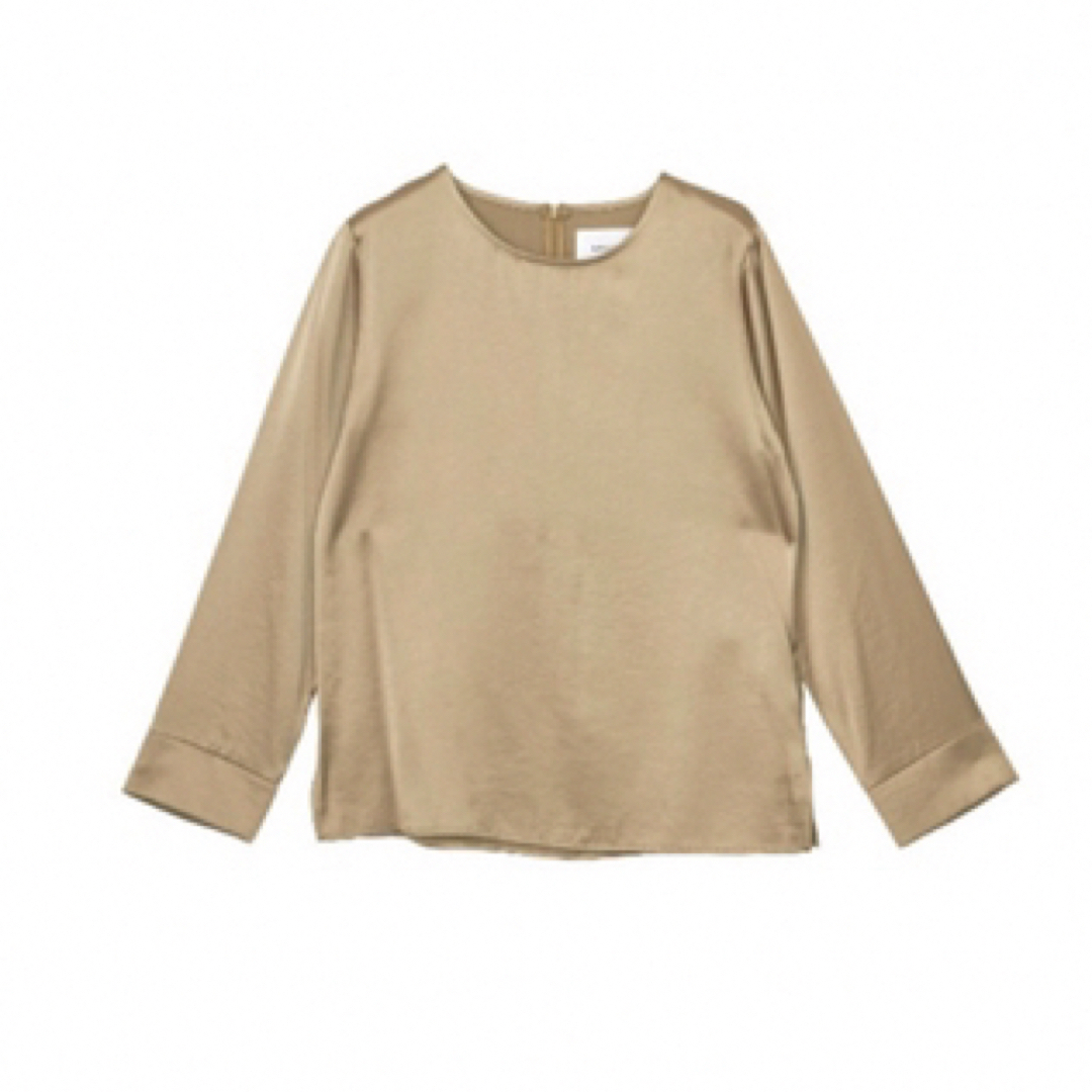 Ameri VINTAGE(アメリヴィンテージ)のことちゃん様専用Ameri☆SIMPLE NO COLLAR TOPベージュ レディースのトップス(シャツ/ブラウス(長袖/七分))の商品写真