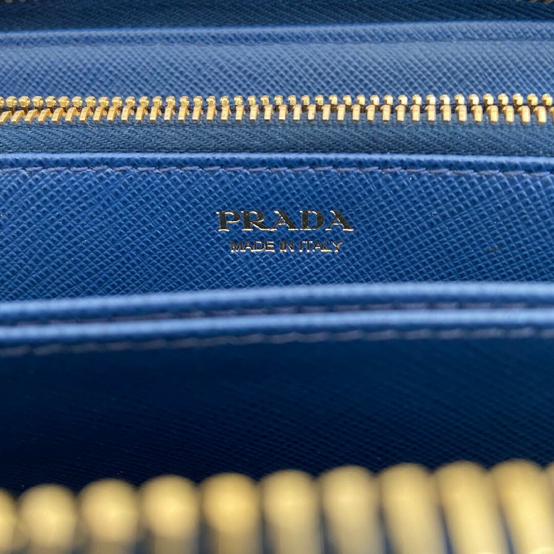 PRADA(プラダ)のレア  PRADA リボン 長財布 サフィアーノ フィオッコ ブルー レディースのファッション小物(財布)の商品写真