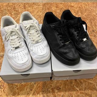 ナイキ(NIKE)のジャンク品　NIKE AIR FORCE1 07 ブラック　ホワイト　セット　(スニーカー)