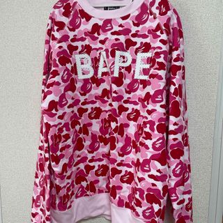 アベイシングエイプ(A BATHING APE)の A BATHING APE ピンクトレーナー(スウェット)