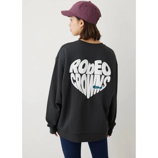 ロデオクラウンズワイドボウル(RODEO CROWNS WIDE BOWL)のロデオ ★Heart logoスウェットトップス（チャコールグレー）(トレーナー/スウェット)