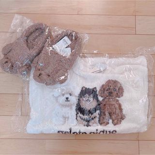 ジェラートピケ(gelato pique)の【新品タグ付き】♡ジェラートピケ☆3DOGジャガードワンピース&ルームシューズ☆(ルームウェア)