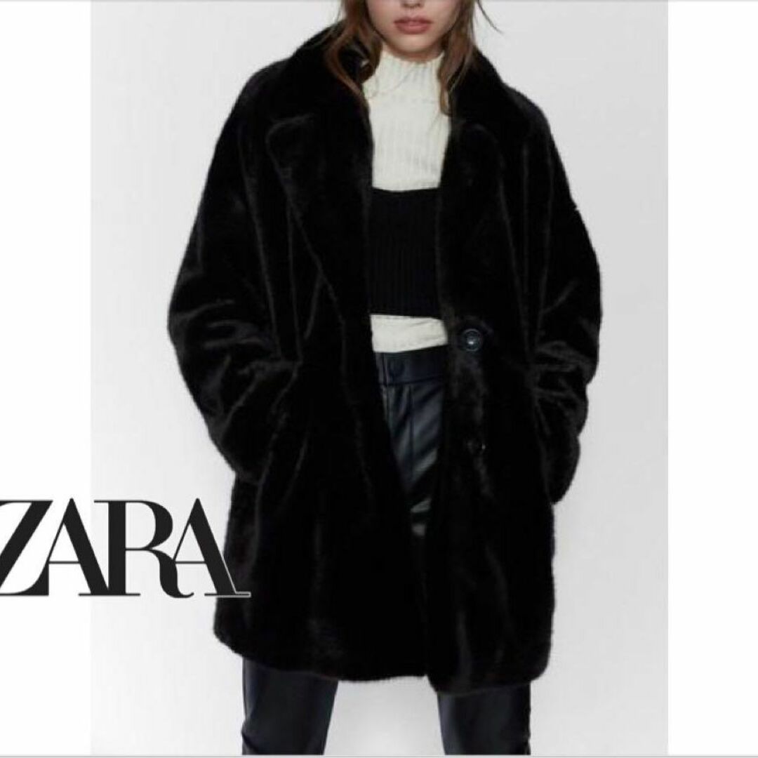 【35%OFF】 ZARA shop☆フォローで値下げ|ザラならラクマ sato's by フェイクファーコートの通販 未使用☆ZARA - ジャケット・アウター