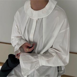 クラネ(CLANE)のMANOF☆MANOF FRILL NECK CANDY SHIRTサイズS (シャツ/ブラウス(長袖/七分))