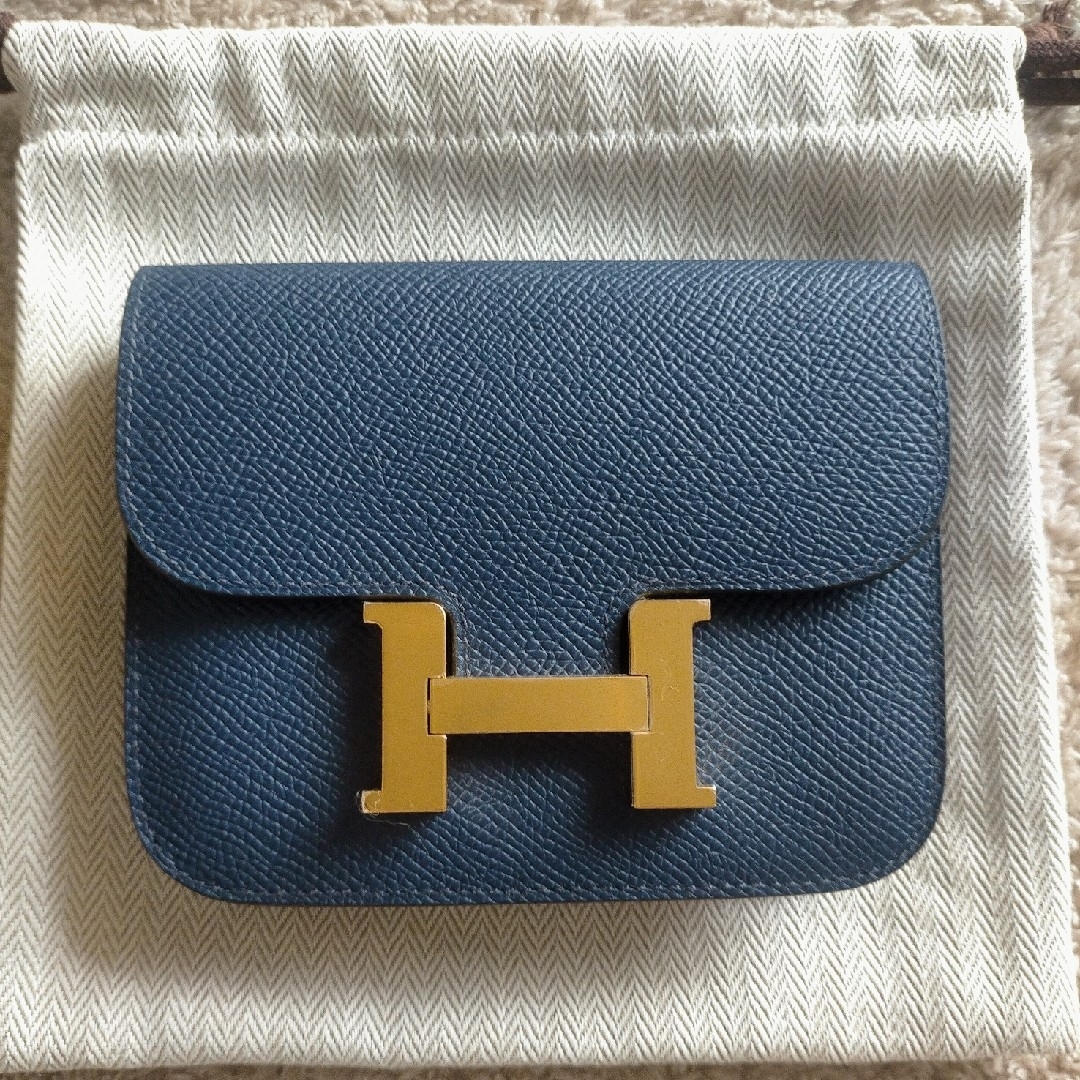 Hermes(エルメス)のHERMES コンスタンススリム ネイビー ブルー ゴールド金具 新品未使用 レディースのファッション小物(財布)の商品写真