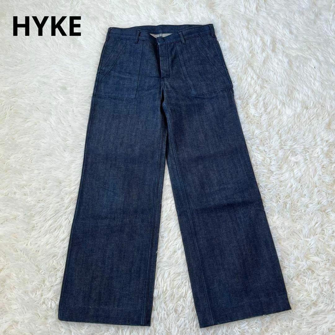 ワイド美品　HYKE ハイク　ワイド　デニム　パンツ　ジーンズ　ワークパンツ