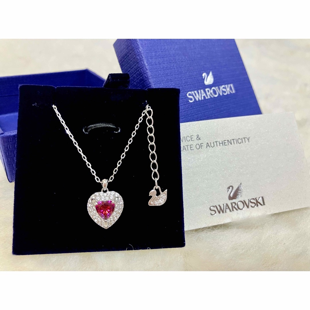 スワロフスキー Swarovski ネックレス ハート ベリーピンクレディース