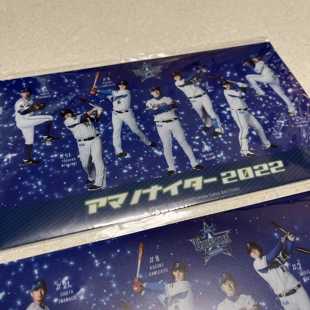 横浜DeNAベイスターズ(ヨコハマディーエヌエーベイスターズ)の横浜ベイスターズ マスクケース2枚セット スポーツ/アウトドアの野球(応援グッズ)の商品写真