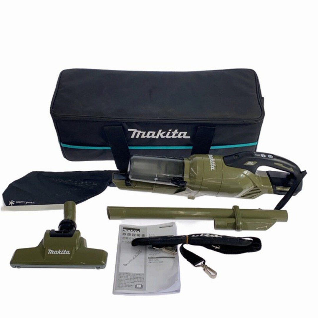 工具☆美品☆makita マキタ 18V 充電式サイクロンクリーナー CL286FD オリーブ 本体＋パーツ+ソフトケース コードレス 掃除機 83060