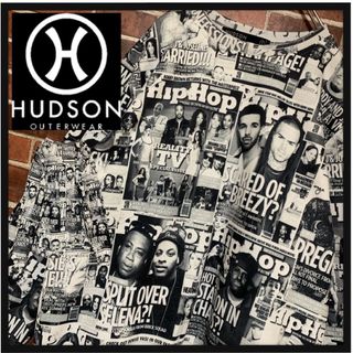 ミュージックティー(MUSIC TEE)の【超希少】HUDSON★総柄☆フォト★HIPHOP☆アーティスト★スウェット(スウェット)