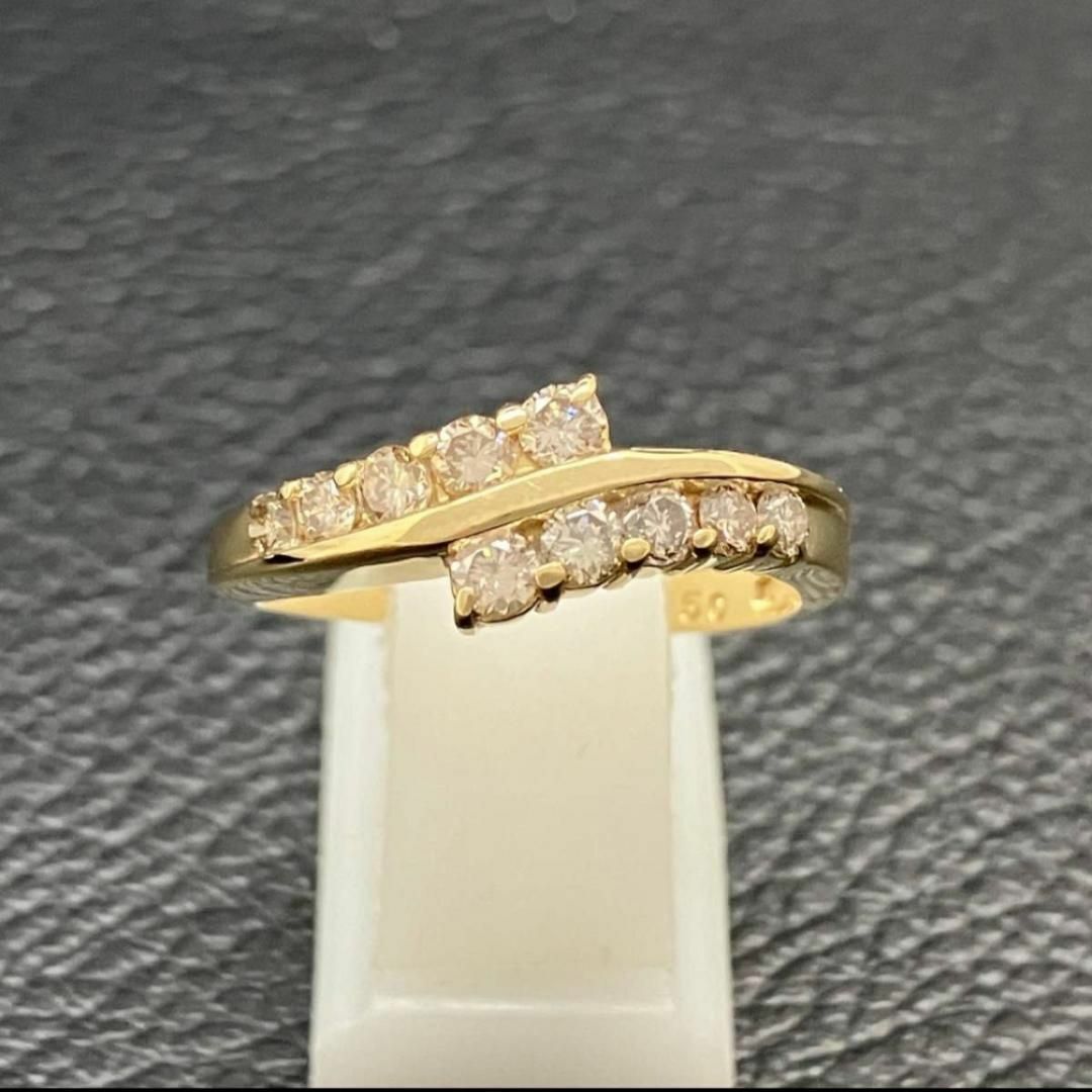 ★高級品質　新品仕上済 ダイヤ 0.50ct デザインリング K18 11.5号 レディースのアクセサリー(リング(指輪))の商品写真