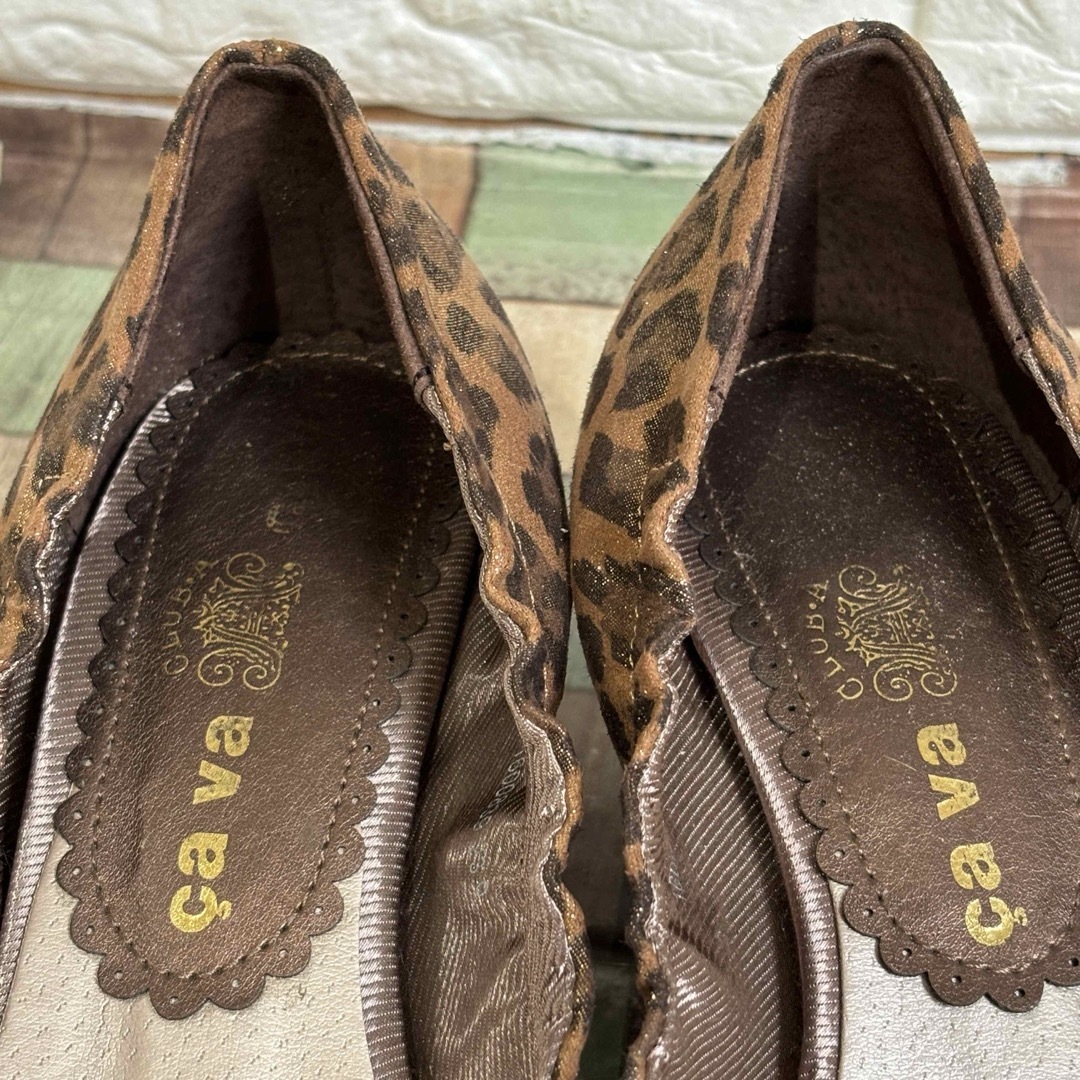 cavacava(サヴァサヴァ)のcava cava サヴァサヴァ  ヒョウ柄　パンプス ヒール サイズ　23cm レディースの靴/シューズ(ハイヒール/パンプス)の商品写真
