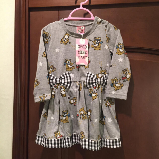 【新品】GOLD MINE MART ワンピース90 キッズ/ベビー/マタニティのキッズ服女の子用(90cm~)(ワンピース)の商品写真