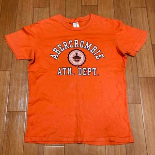 アバクロンビーアンドフィッチ(Abercrombie&Fitch)のアバクロンビー&フィッチ  半袖シャツ Mサイズ オレンジ(Tシャツ/カットソー(半袖/袖なし))