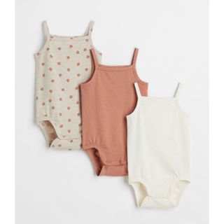 エイチアンドエイチ(H&H)のH&M kids ベビー ノースリーブボディスーツ 3枚セット(下着)