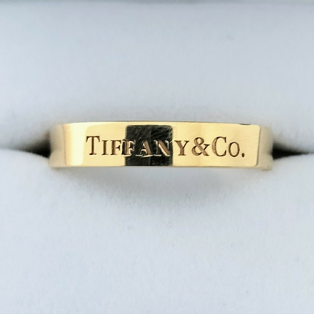 Tiffany & Co.(ティファニー)のティファニー フラットバンド リング K18YG 4.0mm 5.5g レディースのアクセサリー(リング(指輪))の商品写真