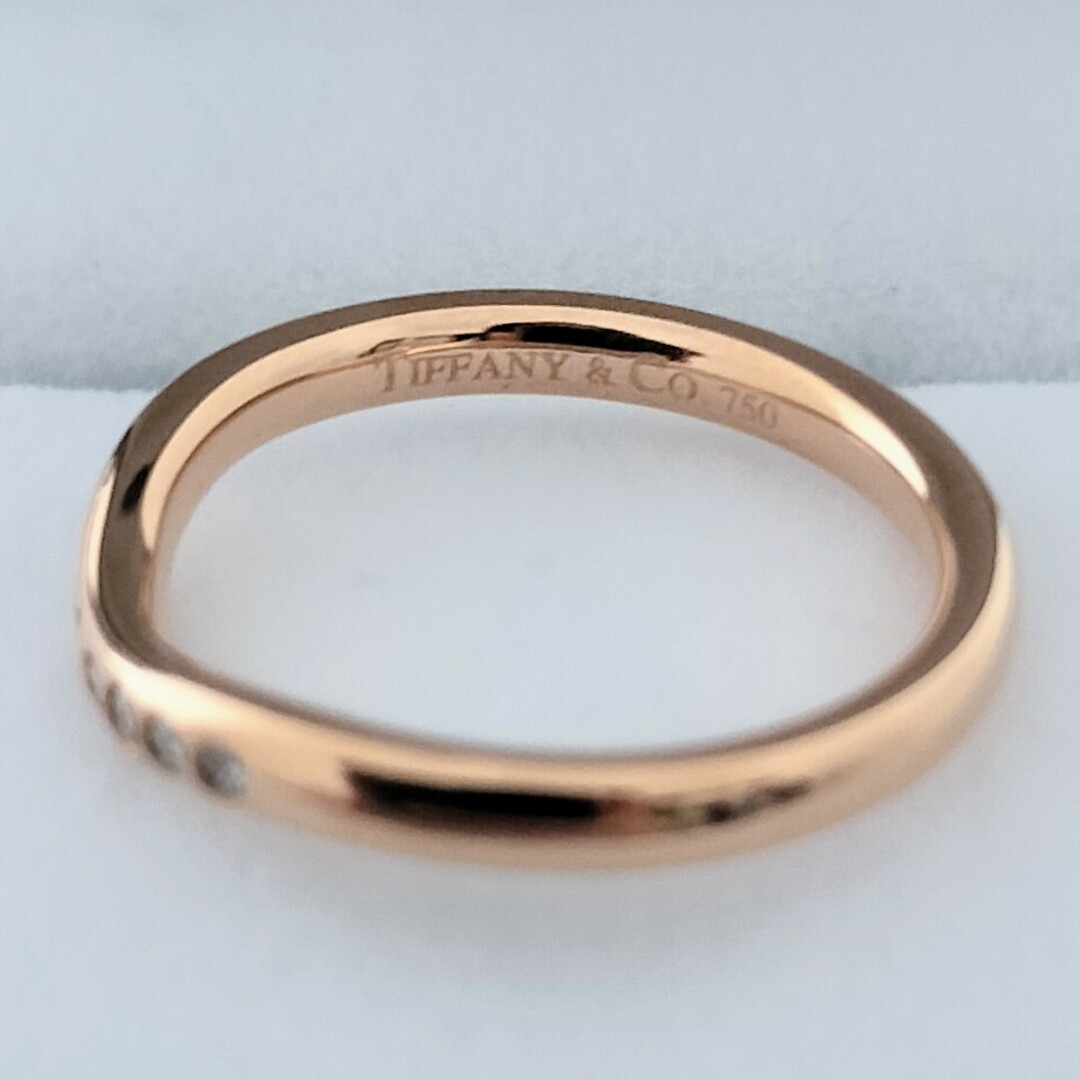 Tiffany & Co.(ティファニー)のティファニー 9p ダイヤモンド カーブド バンドリング K18PG 2.4g レディースのアクセサリー(リング(指輪))の商品写真