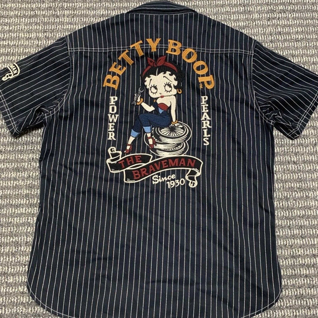 Betty Boop(ベティブープ)のThe  BRAVE-MAN ベティブープ  BBB-2325ブレイブマン 刺繍 メンズのトップス(Tシャツ/カットソー(半袖/袖なし))の商品写真