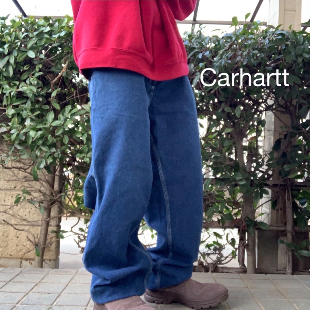 carhartt(カーハート)のカーハート ゆるだぼ US古着 極太 オーバーサイズ デニム ペインターパンツ メンズのパンツ(ペインターパンツ)の商品写真