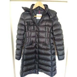 モンクレール(MONCLER)の【美品 正規品】　モンクレール　エルミンヌダウンコート　ブラック　0　S(ダウンコート)