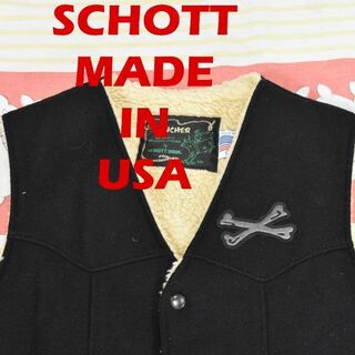 schott - SCHOTT ショット 22AW PATCH POCKET LEATHER VEST ラムレザー ...