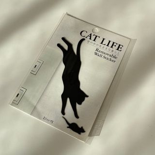 フランフラン(Francfranc)の黒猫ウォールステッカー　壁に貼る猫シール　ねこちゃんシール(その他)