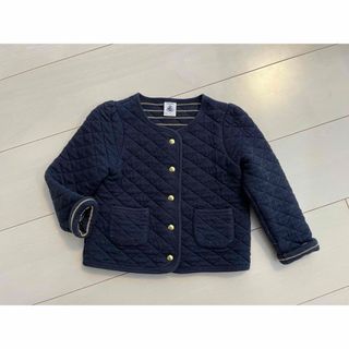 プチバトー(PETIT BATEAU)のプチバトー　キルティング　金ボタン　カーディガン　ジャケット　24m/86cm(ジャケット/コート)