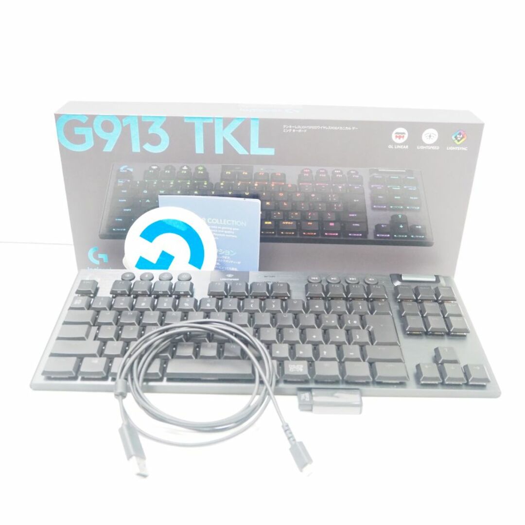 美品 logicool G ロジクール G G913 TKL G913-TKL-LNBK ワイヤレス