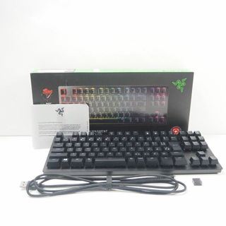 レイザー(LAZER)の美品 RAZER レイザー HUNTSMAN RZ03-03080500 ゲーミングキーボード 赤軸 テンキーレス FPS eスポーツ PC周辺機器 HY770 (PC周辺機器)