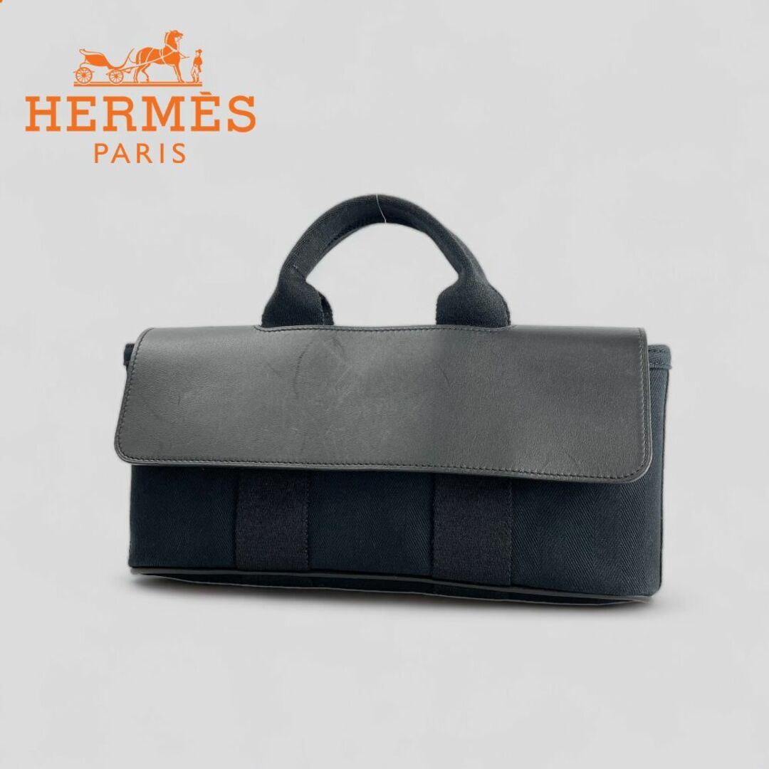 Hermesの■HERMES エルメス■ バルパライソロングPM ハンドバッグ ブラック