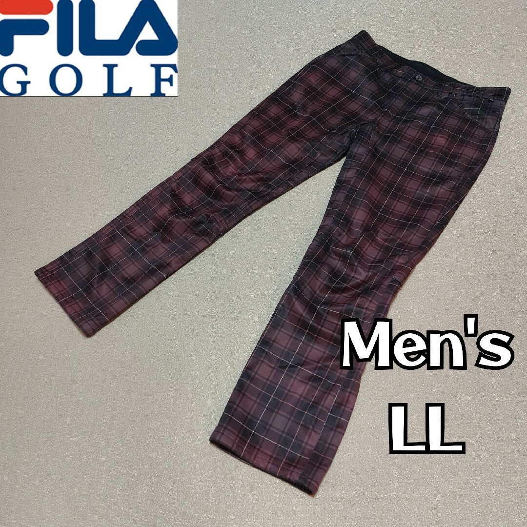 FILA(フィラ)の【FILA GOLF】フィラゴルフ 防風ウォームパンツ メンズＬＬ 冬 チェック スポーツ/アウトドアのゴルフ(ウエア)の商品写真