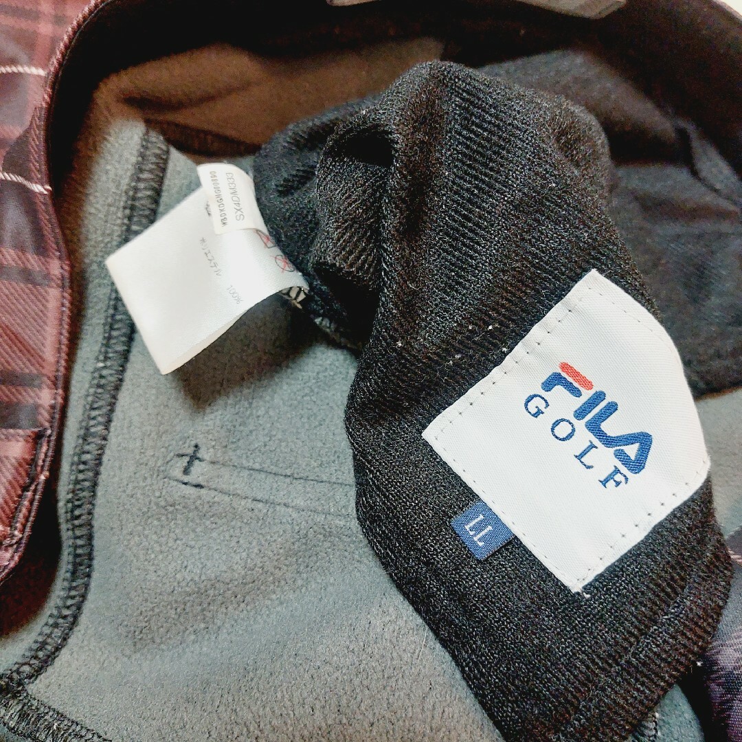 FILA(フィラ)の【FILA GOLF】フィラゴルフ 防風ウォームパンツ メンズＬＬ 冬 チェック スポーツ/アウトドアのゴルフ(ウエア)の商品写真