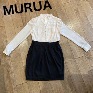 ムルーア(MURUA)のムルーア　バイカラー　ワンピース　入園入学　卒園卒業　パーティー(ミニワンピース)