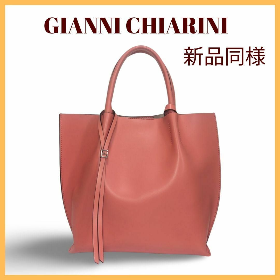 GIANNI CHIARINI(ジャンニキャリーニ)の【新品同様】ジャンニキャリーニ　トゥエンティ　レザーハンドバッグ　ピンク レディースのバッグ(ハンドバッグ)の商品写真