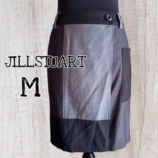 ジルスチュアート(JILLSTUART)のJILLSTUART ラップスカート ひざ丈 モード Mサイズ / USED(ひざ丈スカート)