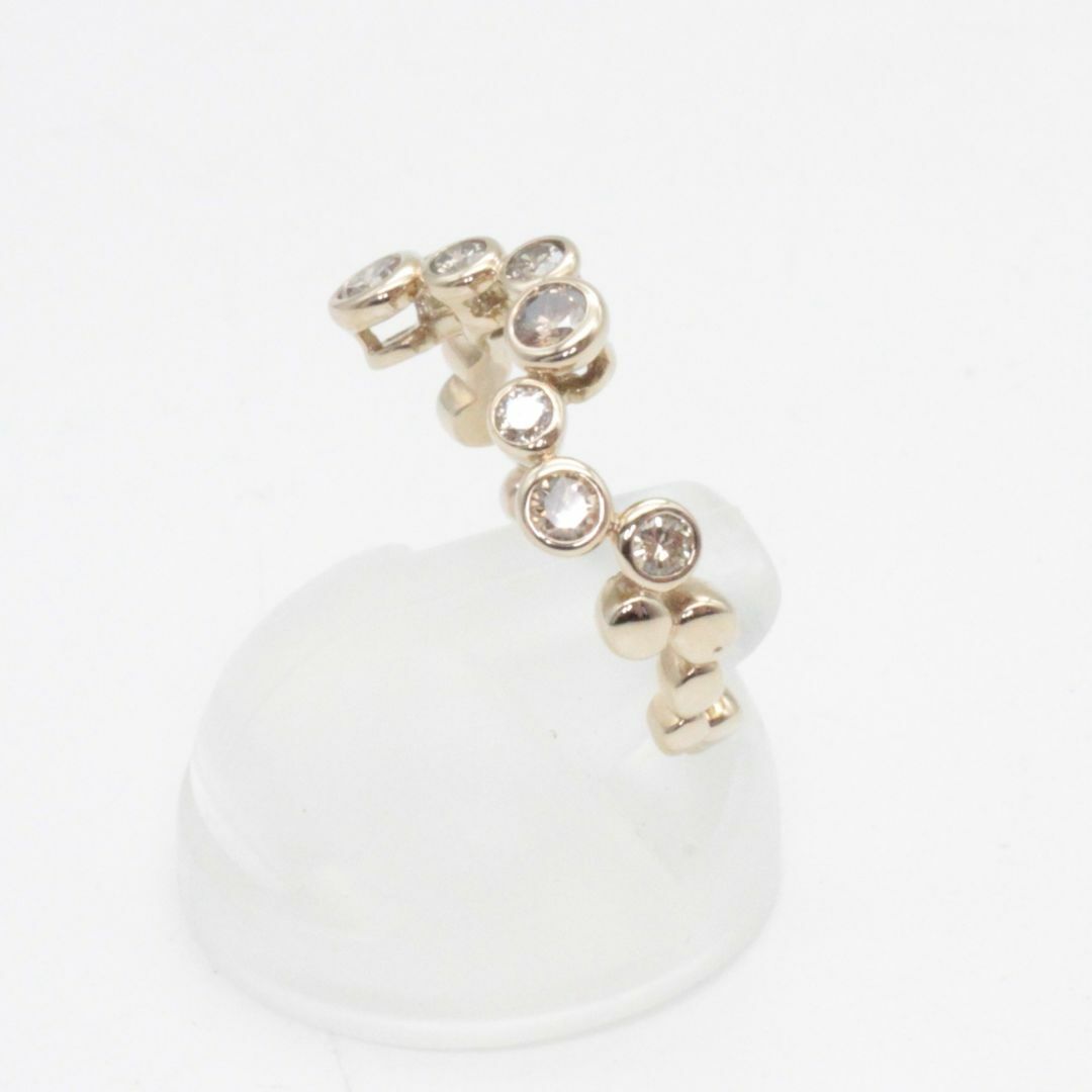 カシケイ ベゼルピンキーリングK18BG/D0.40ct【美品】 レディースのアクセサリー(リング(指輪))の商品写真